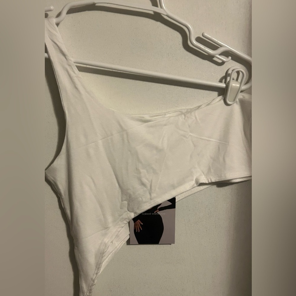 Naked wardrobe one shoulder crop top
